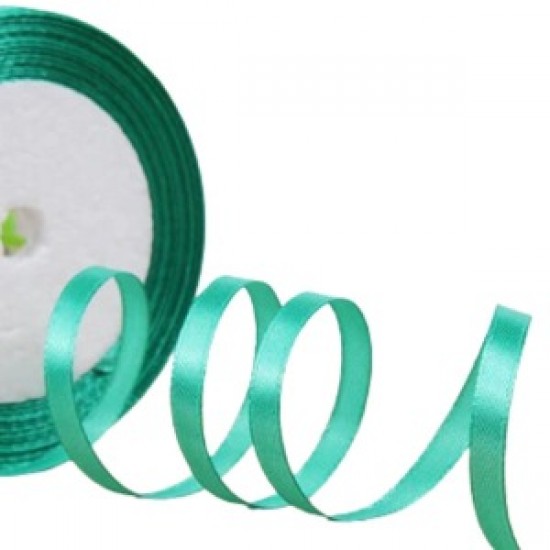 Saten Kurdele 6 Mm Su Yeşili 10 Metre