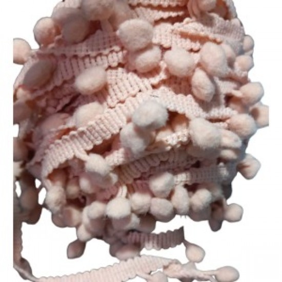 Sıralı Ponpon 1 Metre Somon