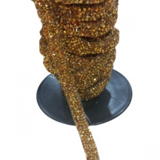 Silikonlu Yapıştırma Taş 1 Cm Gold 1 Metre