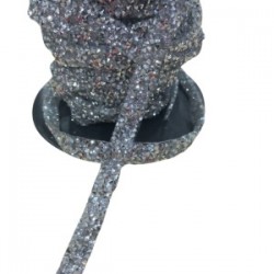 Silikonlu Yapıştırma Taş Şerit 2 Cm Gümüş 1 Metre