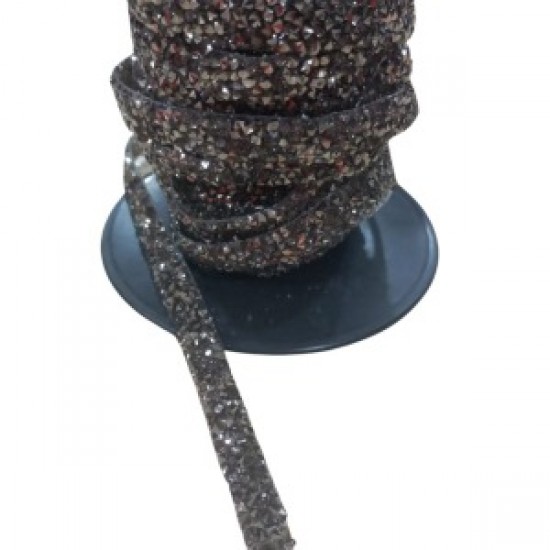 Silikonlu Yapıştırma Taş Şerit 2 Cm Siyah 1 Metre