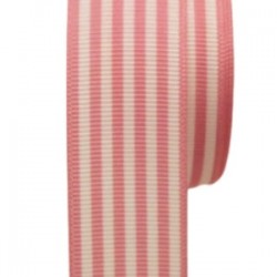 Tafta Çizgi Desen Kurdele 25 Mm Pudra 5 Metre