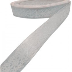 Tafta Dantel Görünümlü Kurdele Gri 25 Mm 2 Metre