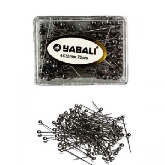 Toplu İğne Siyah 72li 4x38 Mm