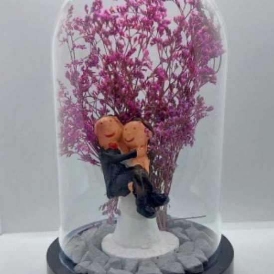 Teraryum Fanus Evlilik Yıldönümü Hediyesi Gelin Damat Temalı