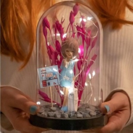 Teraryum Fanus Yeni İşinde Başarılar Kartlı İş Kadını Temalı Işıklı Teraryum