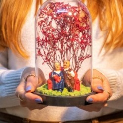 Teraryum Fanus Mutlu Yaşlı Çift Temalı Hediyelik