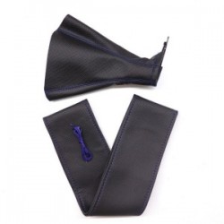 Tüm Araçlara Uyumlu Direksiyon Kılıfı Ve Vites Körüğü Siyah Vinil Mavi