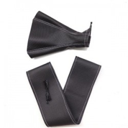 Tüm Araçlara Uyumlu Direksiyon Kılıfı Ve Vites Körüğü Siyah Vinil Gri