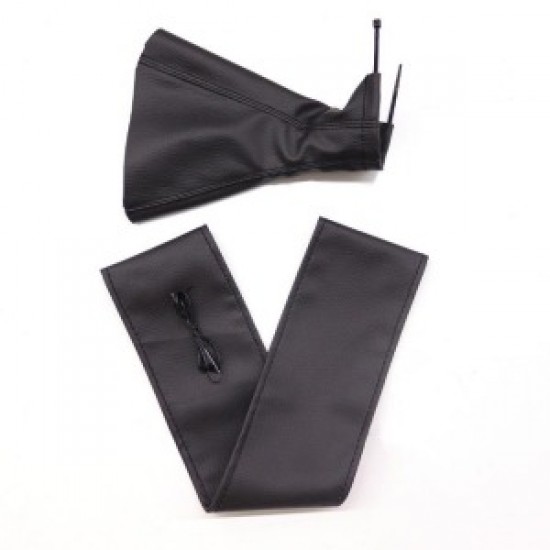 Tüm Araçlara Uyumlu Direksiyon Kılıfı Ve Vites Körüğü Siyah Deri Siyah Nakışlı