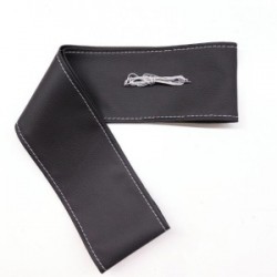 Tüm Araçlara Uyumlu Deri Direksiyon Kılıfı, Dikmeli Gri Dikişli