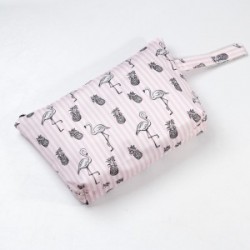 Makyaj Çantası Ve Çok Amaçlı El Çantası Flamingo Desenli