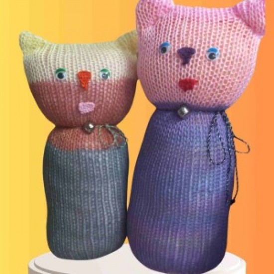 Tıkırık Örgü Yastık Uyku Ve Oyun Arkadaşı Gümüş&zıpzıp - 35 Cm-45 Cm