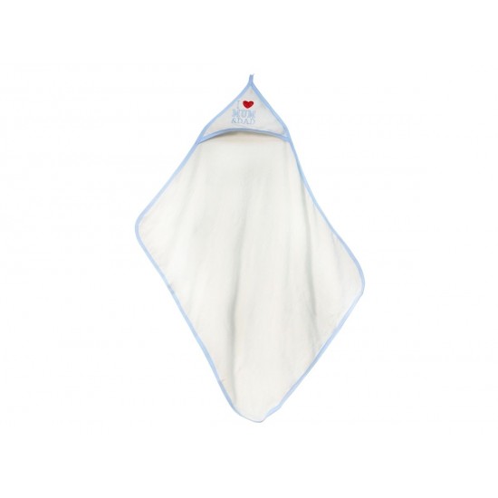 I Mam & Dad Nakışlı Bebek Havlu Silgi – Mavi