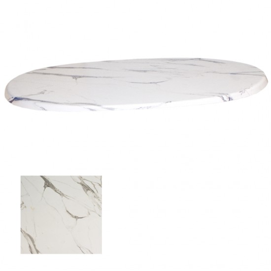 Werzalit veya Wermodin Masa Tablası Oval 94x146 - Afyon Marble