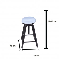 Bar Taburesi Ayarlanabilir - Beyaz Bar Taburesi Ayarlanabilir - Beyaz