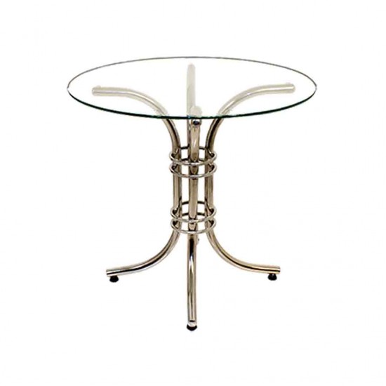 Buket Cam Mega Yuvarlak Mutfak Masası