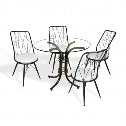 Buket Cam - Royal Masa Takımı - Beyaz