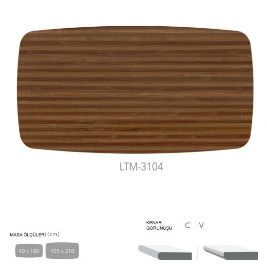 CDF Masa Tablası 90X180 - DCLTM3104