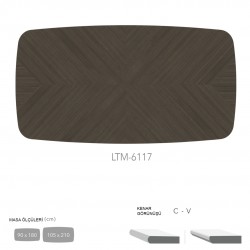 CDF Masa Tablası 105X210 - DCLTM6117