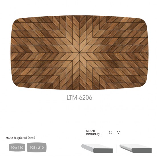 CDF Masa Tablası 105X210 - DCLTM6206