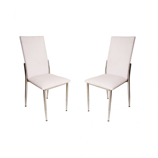 Gözde Sandalye (Deri) (2 Adet ) - Beyaz
