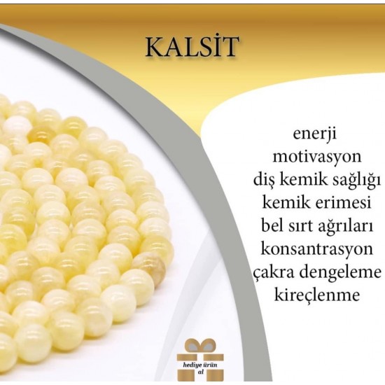 Doğal Taş Dizi Kalsit 8mm