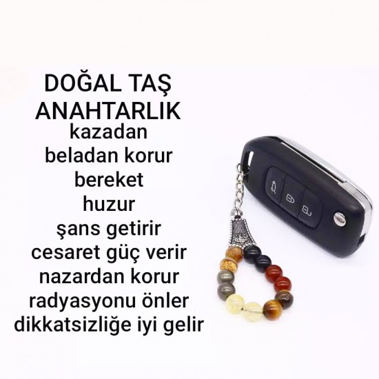 Doğal Taş Araba Anahtarlığı