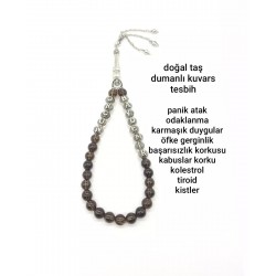 Doğal Taş Dumanlı Kuvars Tesbih