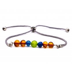 Kehribar Yetişkin Bileklik Safirli