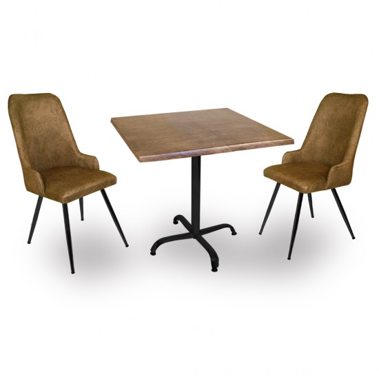 Indigo Werzalit Kare - Çırağan Fiskos Seti (70x70) - Antik Dark Kahve Indigo Werzalit Kare - Çırağan Fiskos Seti (70x70) - Antik Dark Kahve