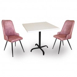 Indigo Werzalit Kare - Çırağan Fiskos Seti (80x80) - Pembe