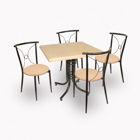 Buket Werzalit Kare ESB-Tiffany Mutfak Masa Takımı - Akçaağaç