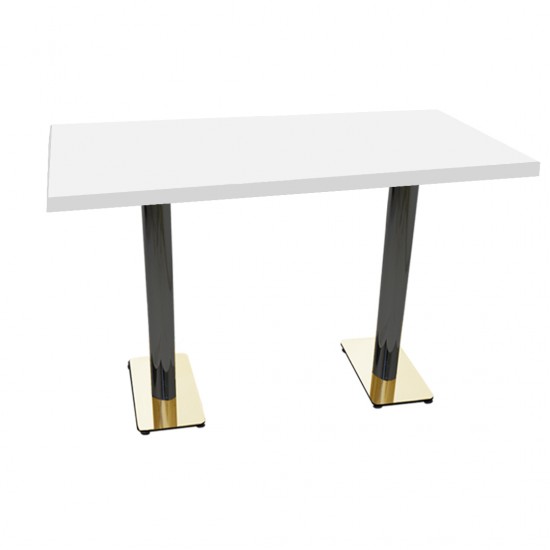 Karanfil Laminat Masa Gold (80X120) - Beyaz Karanfil Laminat Masa Gold (80X120) - Beyaz