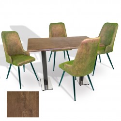 Karanfil Werzalit - Çırağan Masa Takımı (70x120) - (Rustic Dark - Kapiçino)