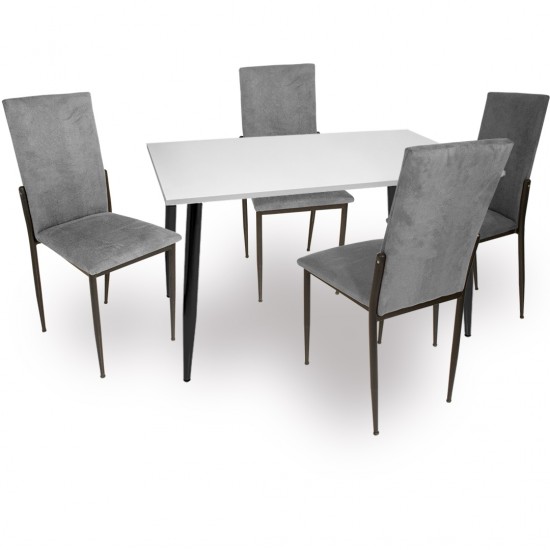 Manolya - Gözde ESB Mutfak Masa Takımı (Kumaş) - Füme