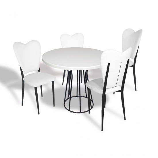Palermo Werzalit - Aşk-ı Derun Mutfak Masa Takımı Q80 - Beyaz Palermo Werzalit - Aşk-ı Derun Mutfak Masa Takımı Q80 - Beyaz
