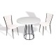 Palermo Werzalit - Kapitoneli 2 li Masa Takımı Q80 - Beyaz Palermo Werzalit - Kapitoneli 2 li Masa Takımı Q80 - Beyaz