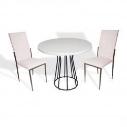 Palermo Werzalit - Gözde 2 li Masa Takımı Q80 - Beyaz