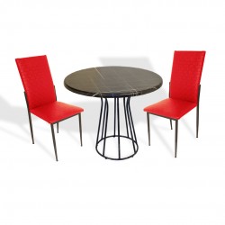 Palermo Werzalit - Gözde 2 li Masa Takımı Q80 - Siyah Kırmızı Palermo Werzalit - Gözde 2 li Masa Takımı Q80 - Siyah Kırmızı