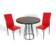 Palermo Werzalit - Gözde 2 li Masa Takımı Q80 - Siyah Kırmızı