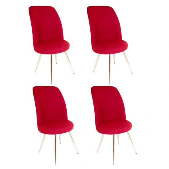 Saray Sandalye 4 Adet - Bordo