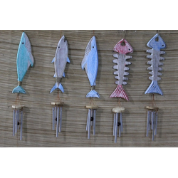 Ahşap Balıklı Metal Çan No:5