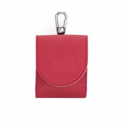 Apple AirPods 2.nesil Uyumlu Deri Kılıf Mai Magnet ERC2 Kırmızı