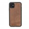 Apple iPhone 11 Uyumlu Deri Arka Kapak Antik Kahve