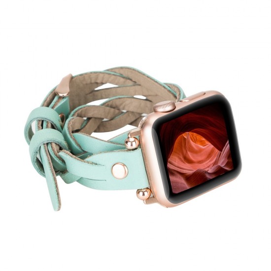 Apple Watch Uyumlu Deri Kordon 38-40-41mm DT RT BRN7 Apple Watch Uyumlu Deri Kordon 38-40-41mm DT RT BRN7