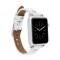 Apple Watch Uyumlu Deri Kordon 38-40-41mm ST F3 Beyaz