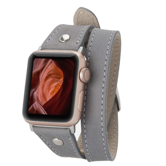 Apple Watch Uyumlu Deri Kordon 42-44-45mm Slim DT STRST9 Apple Watch Uyumlu Deri Kordon 42-44-45mm Slim DT STRST9