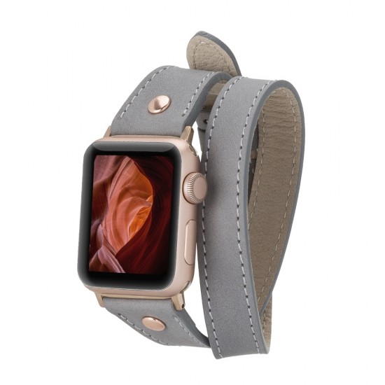Apple Watch Uyumlu Deri Kordon 42-44-45mm Slim DT RGRST9 Apple Watch Uyumlu Deri Kordon 42-44-45mm Slim DT RGRST9