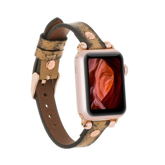 Apple Watch Uyumlu Deri Kordon 38-40-41mm RT V12SEF Apple Watch Uyumlu Deri Kordon 38-40-41mm RT V12SEF
